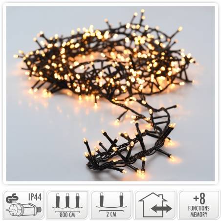 400 led warm white garland - 8m