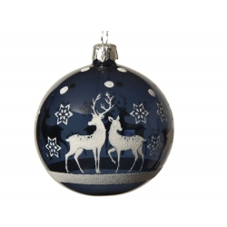 6 Dark blue bauble with...