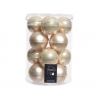 16 kerstballen champagne 8cm