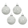 4 Boules en verre remplies de neige