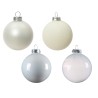 42 Witte klassieke kerstballen