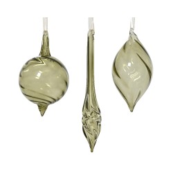 Twisted glass ornament