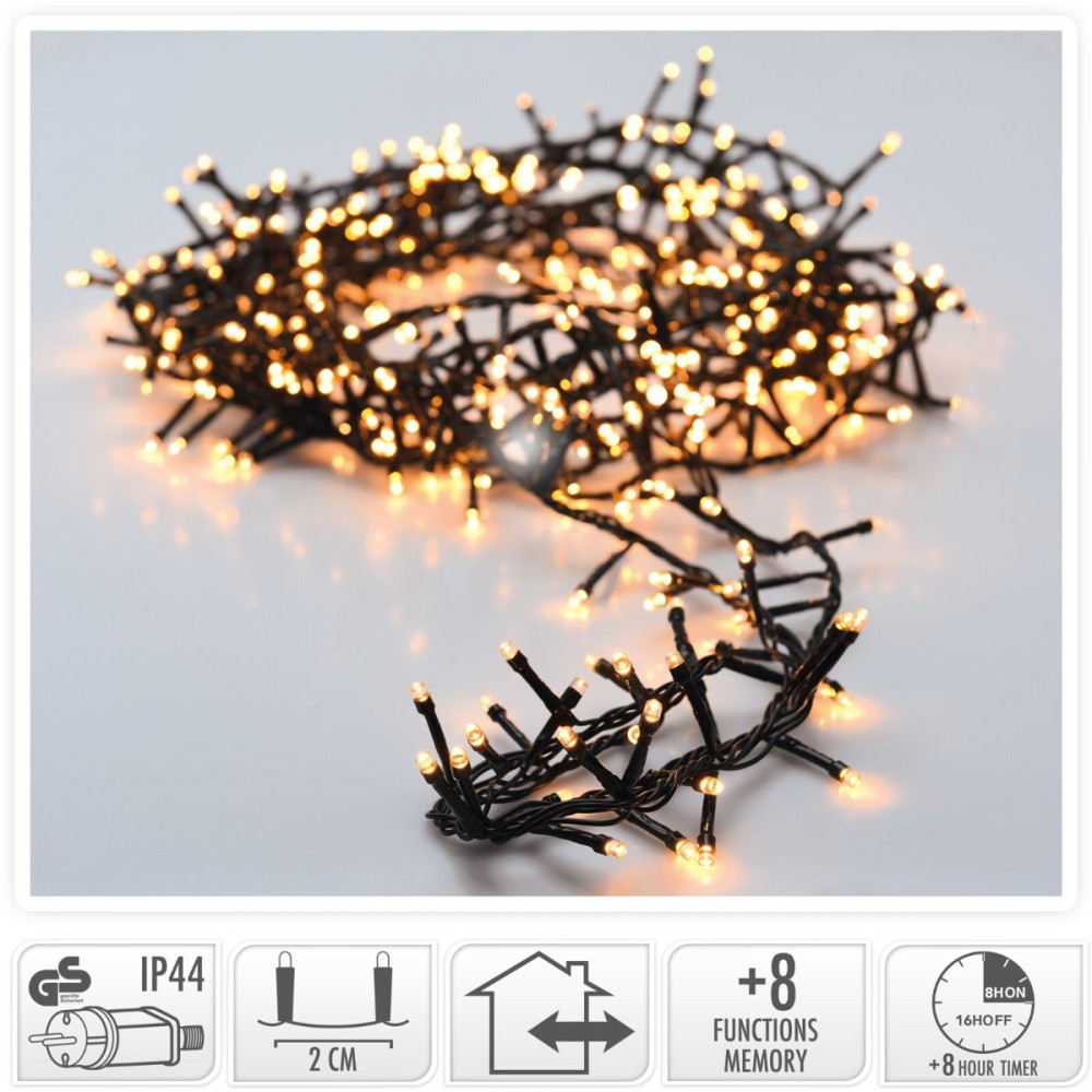 1800 led warm white garland