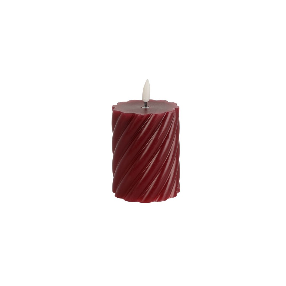 3 bougies LED rouge - 9cm