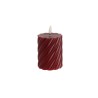 3 bougies LED rouge - 9cm