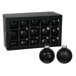 Black classic Christmas baubles (New)