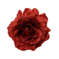 Powder red glitter rose on...