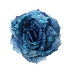 Blue rose with glitter and...