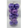 15 purple Christmas baubles 8cm