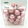 Mix Christmas baubles - powder pink