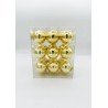 18 Golden Glass Balls - 4cm