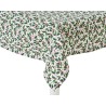 Rectangular cotton tablecloth with holly pattern